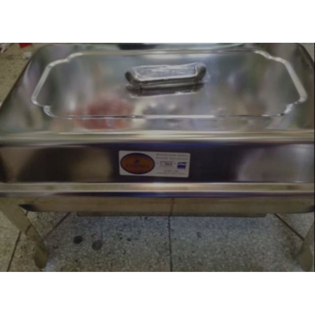 Chafing dish Formia Tempat Prasmanan Double Half Pan bak segi Pemanas Sayur Segi