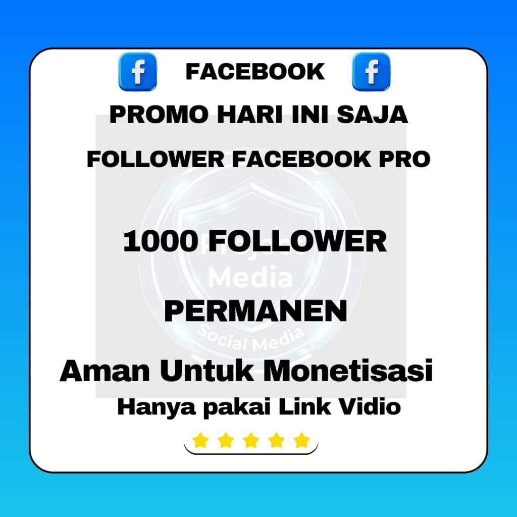 Promo Follower Facebook Pengikut Facebook