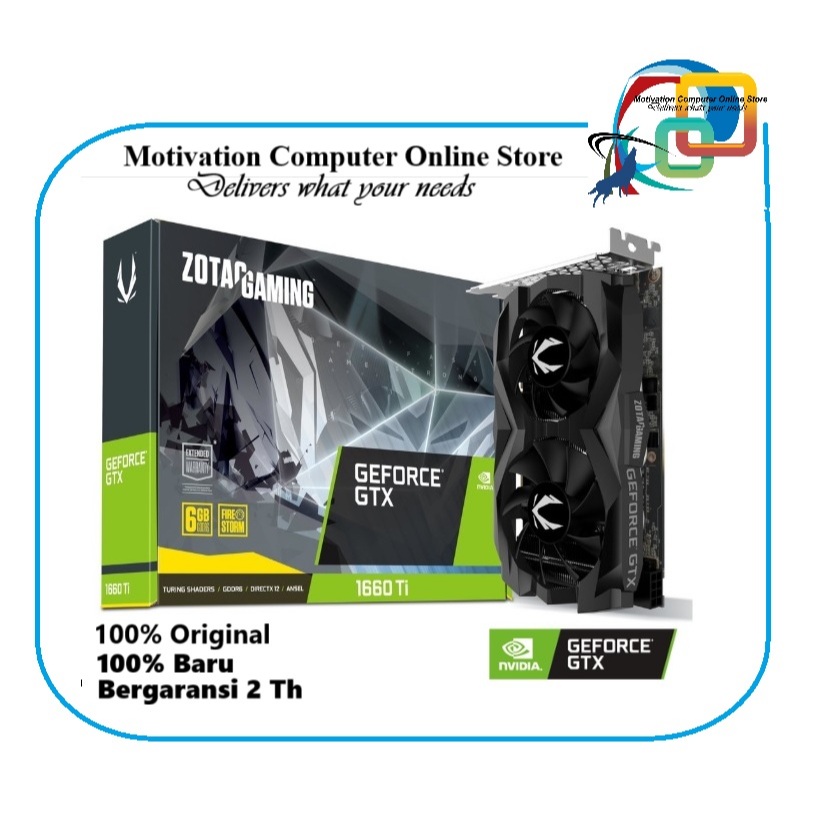 VGA Zotac GTX1660 GTX 1660 Ti 6GB GDDR6 Garansi 2 Tahun