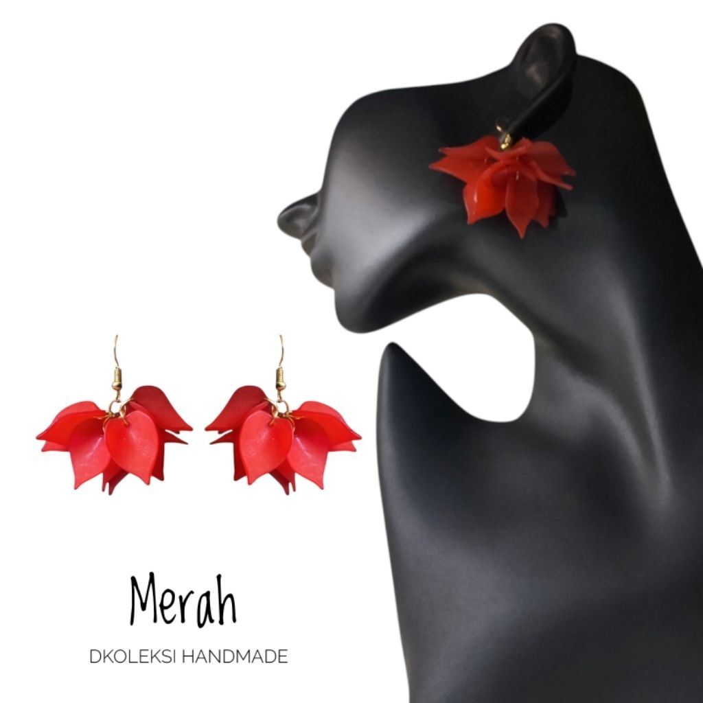 Anting Fashion Suplir Merah Muda | Anting Hijab