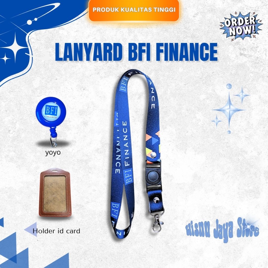 LANYARD TALI ID CARD BFI FINANCE TERBARU | LANYARD BFI FINANCE GROSIR TERMURAH & BERKUALITAS | STOK 