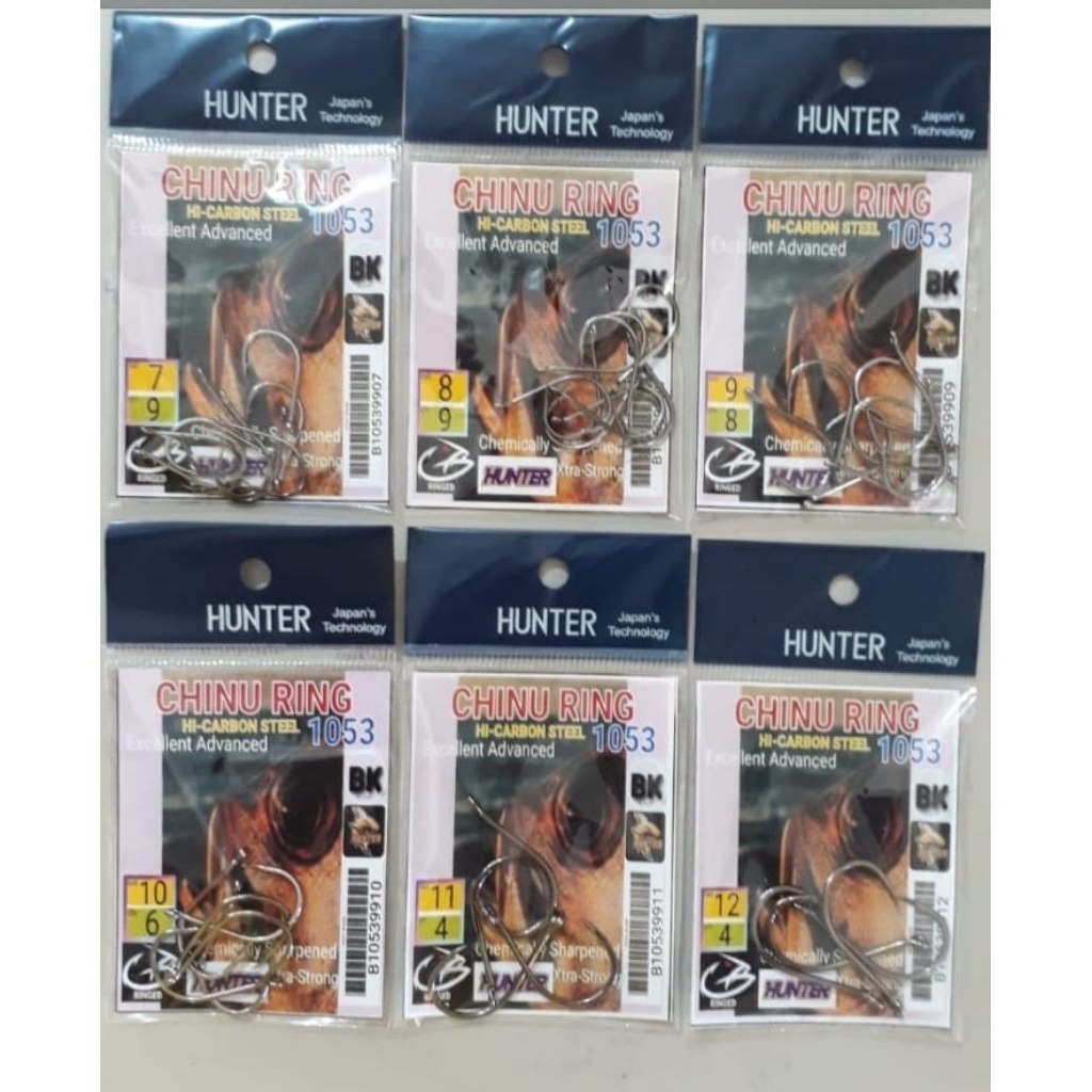 Chinu ring hooks ukuran 1 - 12,mata kail chinu ,chinu ring fishing hooks high carbon.