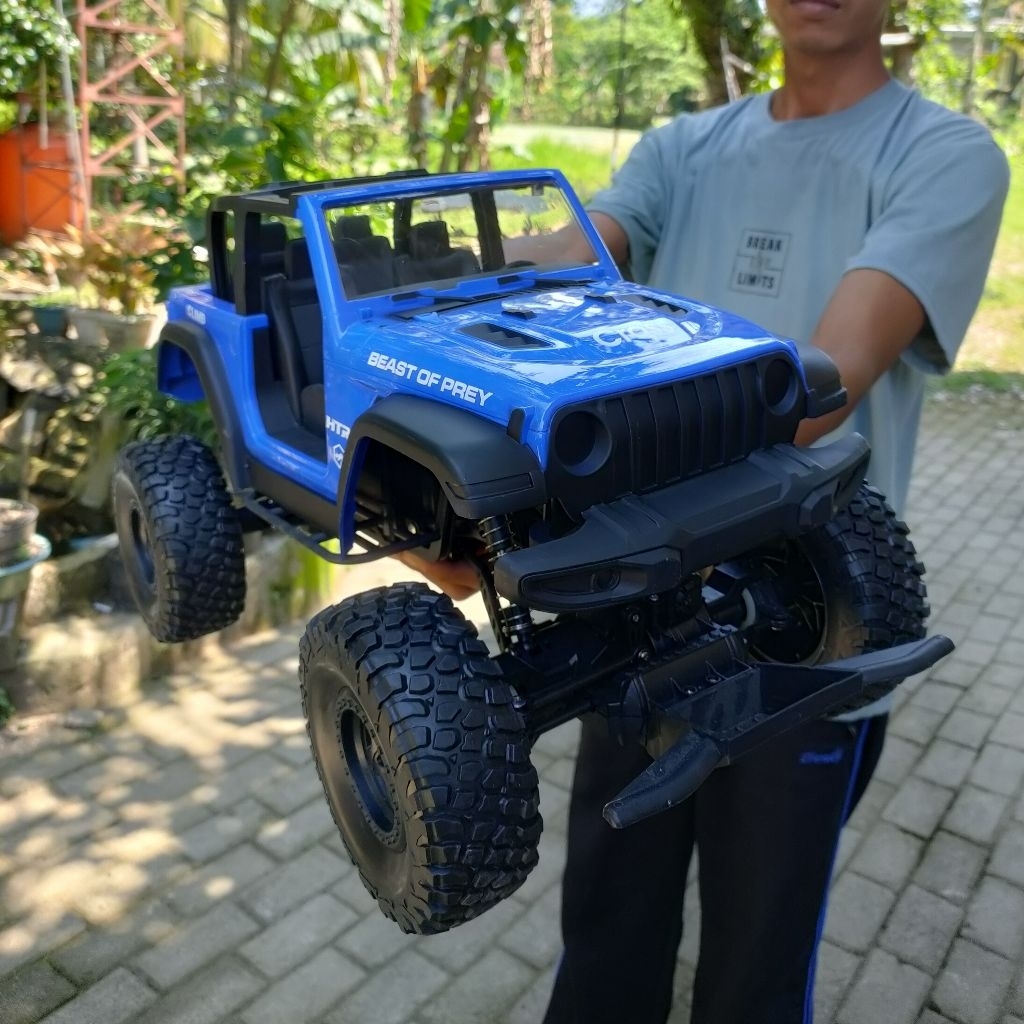 Mobil RC Offroad Jeep Rubicon Skala 1:8 Super Jumbo 4x4 Remote Control Besar