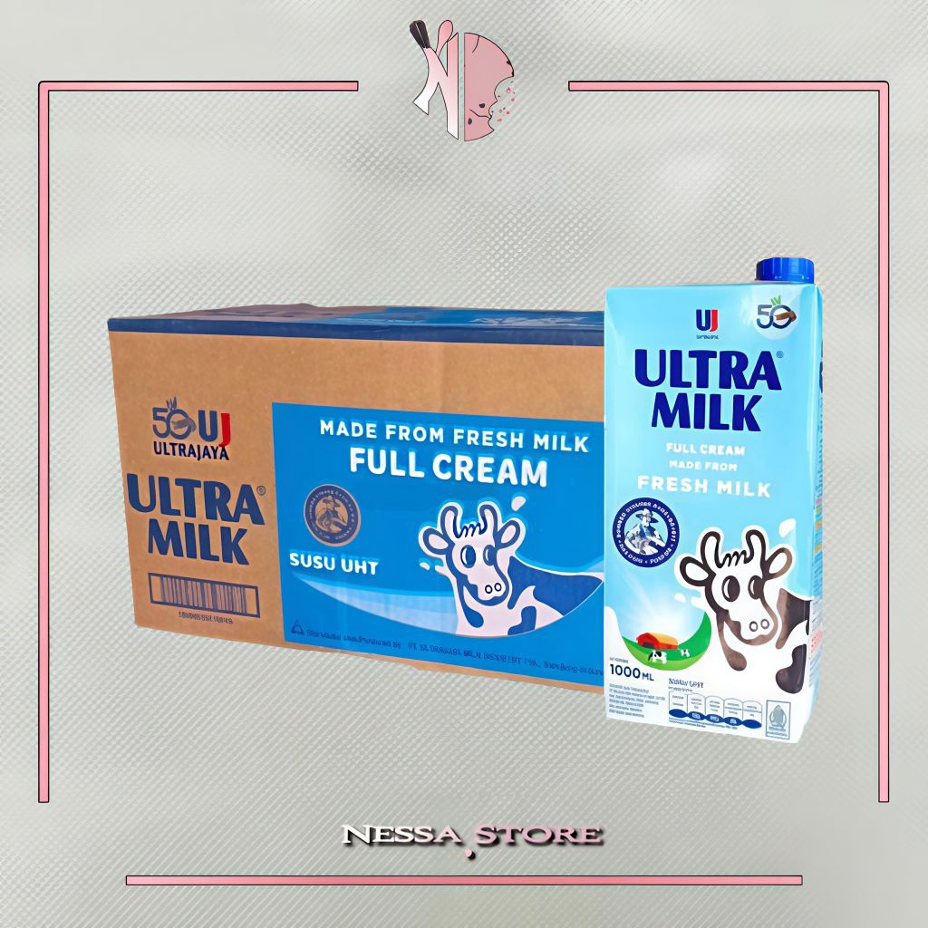 Susu UHT FullCream 1 Karton (12 × 1 Liter) INSTANT ONLY