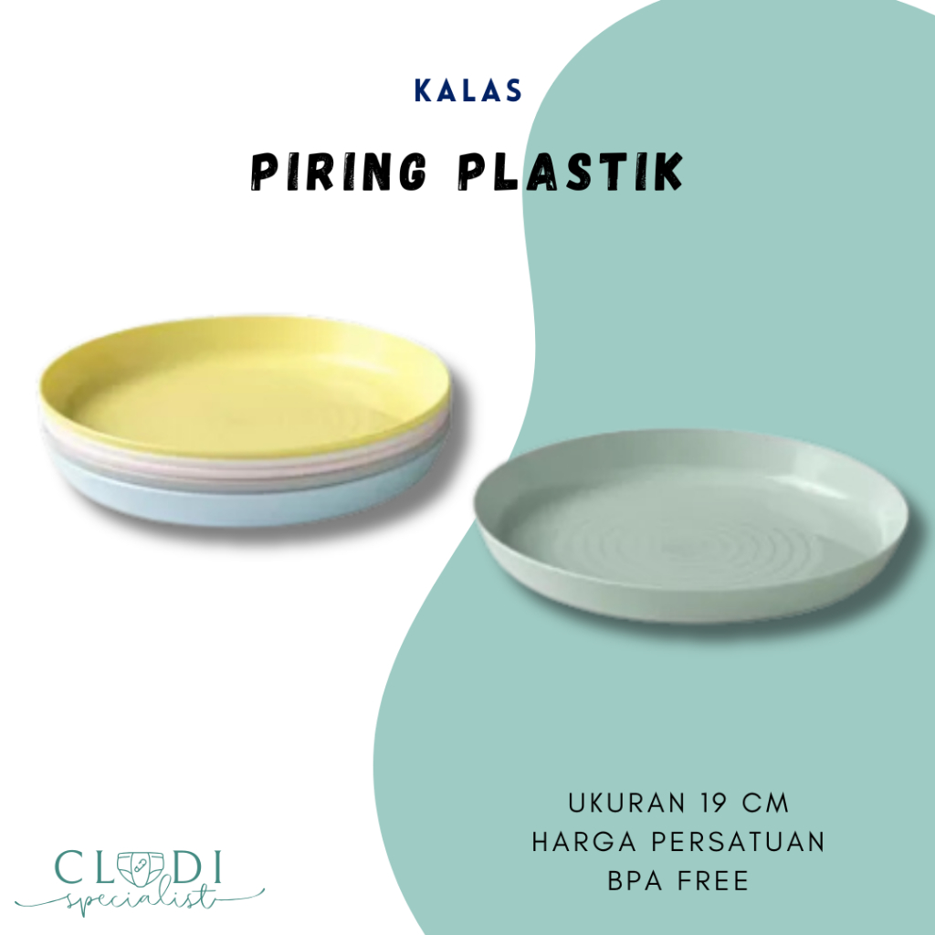 KLAS Piring Makan Anak Kecil Lucu BPA Free Warna Plastik Aesthetic Estetik Modern