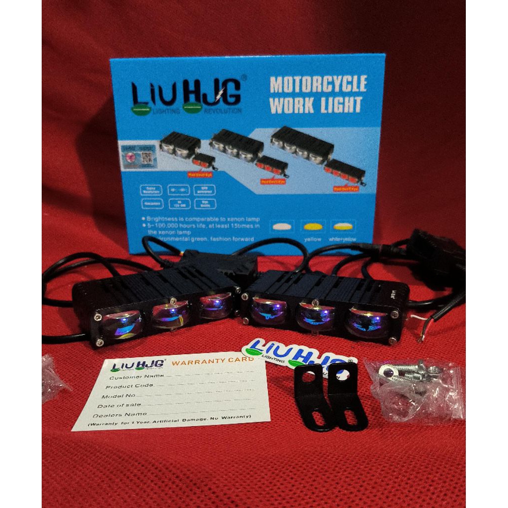 Mini laser HJG slim 3HT + devil Eye merah / mini laser HJG lampu tembak motor mobil 90watt | Audio m