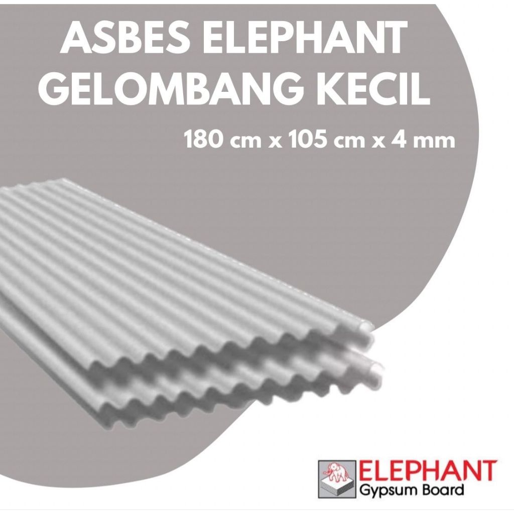 ASBES GELOMBANG KECIL ELEPHANT 180 cm x 105 cm x 4 mm