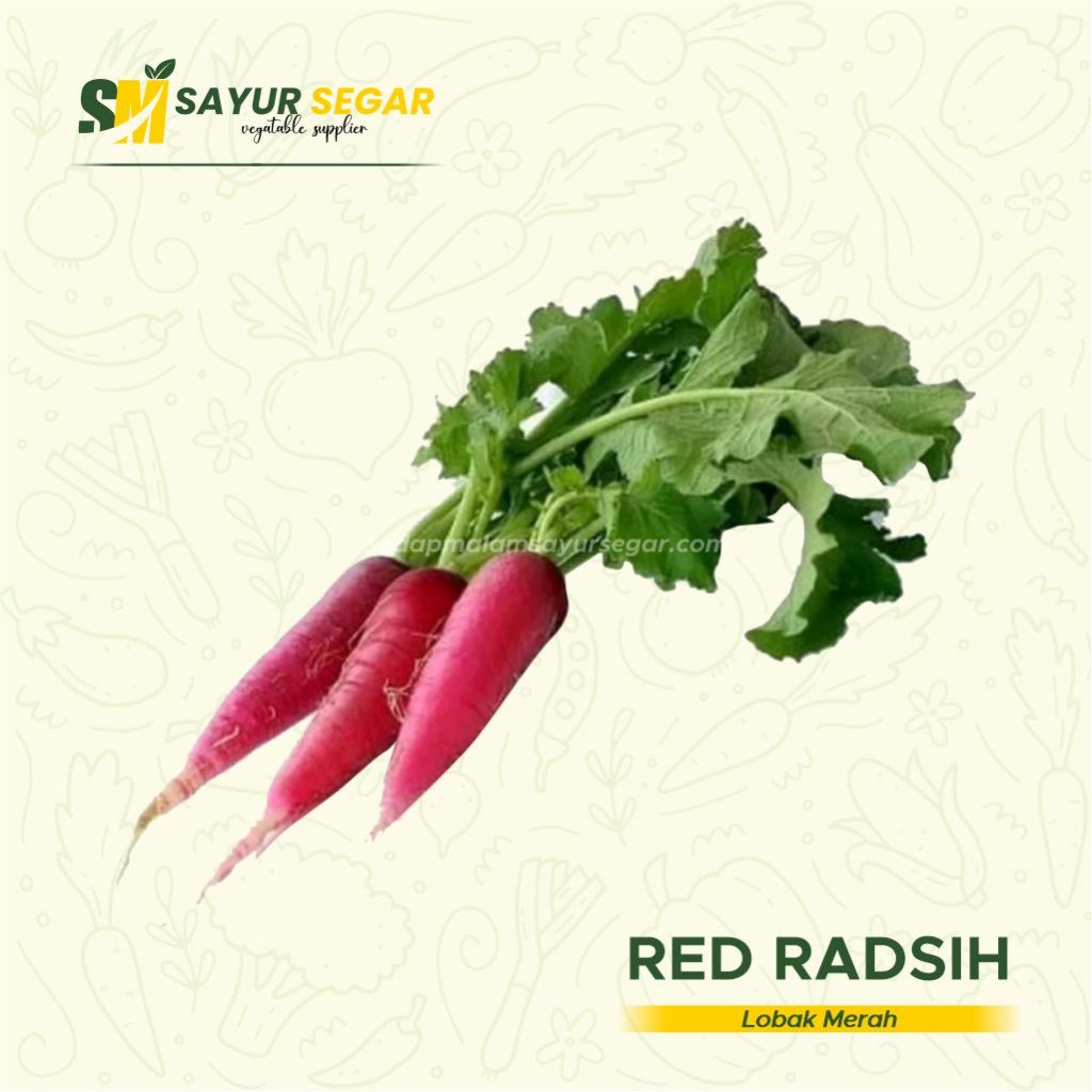 Lobak Merah Segaar / Lobak Merah / Red Radish Fresh / Red Radish / Lobak Merah 1kg / Red Radish  1kg