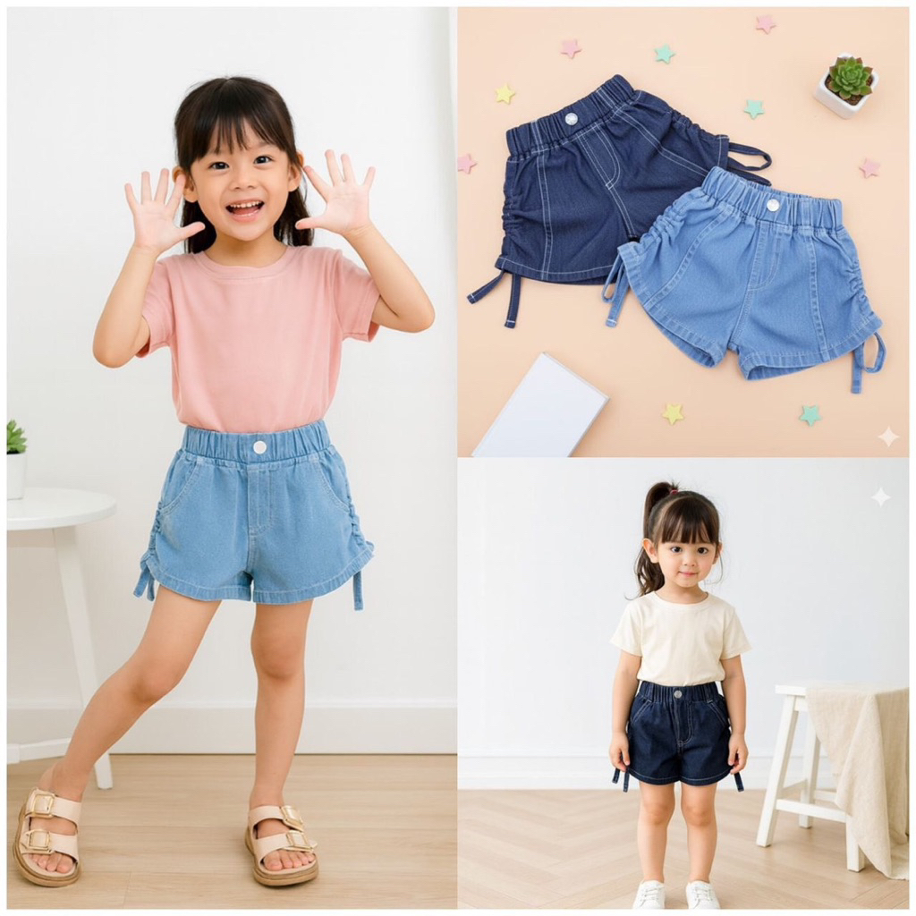celana pendek anak perempuan / celana jeans anak cewek / hot pants anak / LEXY PANTS