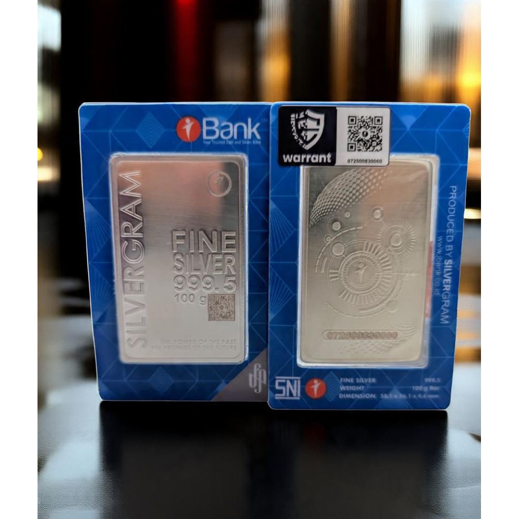Silvergram Perak Batangan 100gr Sertifikat Resmi Investasi Perak 999 Fine Silver Koleksi
