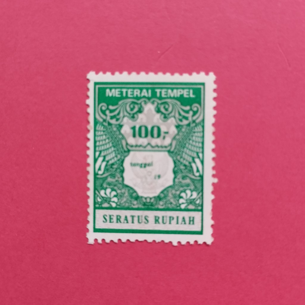 Materai Rp 100 Pemakaian Tahun 1981 sd 1985
