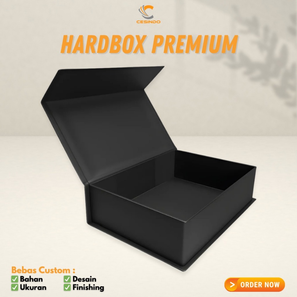 Cetak Dus Kemasan HardBox Premium Custom Logo Perusahaan Untuk Packaging
