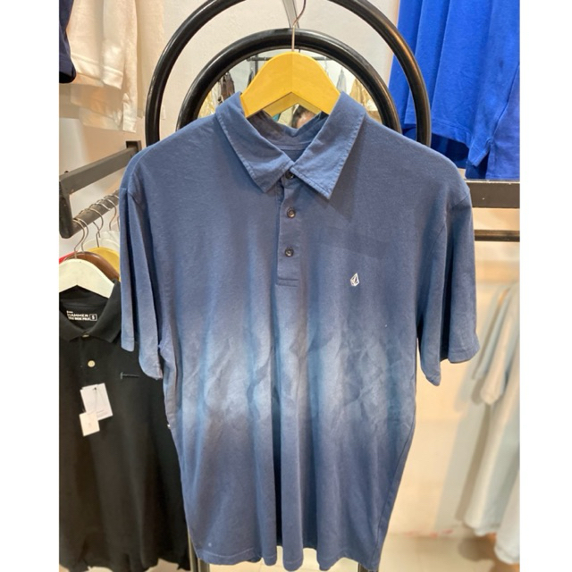 Polo Shirt Volcom Biru Gradasi Size M Pria