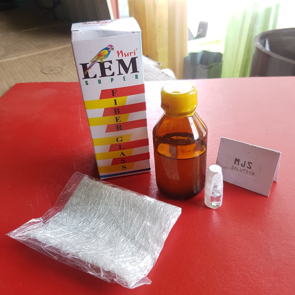 LEM FIBER NURI PEGASUS BOTOL LEM FIBER GLASS ASBES RESIN CAMPUR OBAT