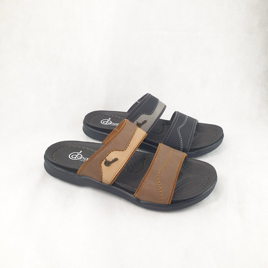 ISM - Donatello/PD.81032 Sandal Slide Flat Simple Pria - Sandal Flat Pria Dewasa