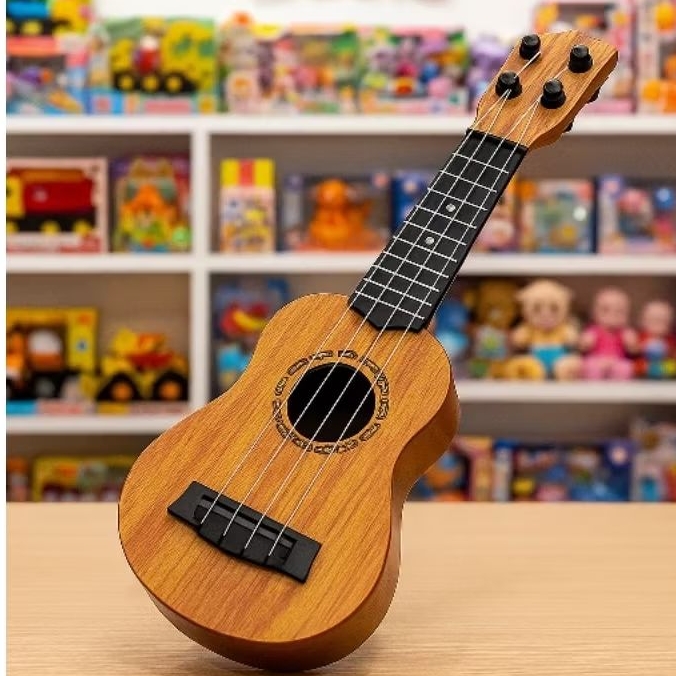 Mainan Anak GITAR UKULELE COKLAT Musikal Bayi Mainan Gitar Musik Anak Laki Laki Dan Perempuan