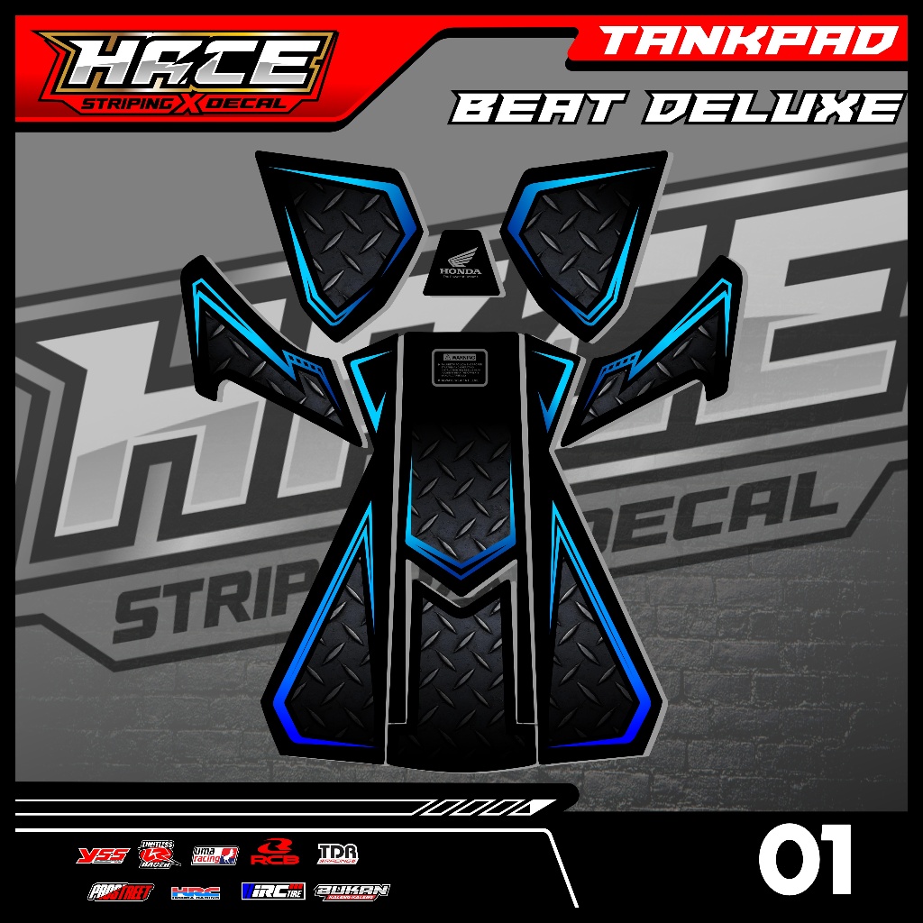 01 STICKER TANKPAD DASBOR BEAT DELUXE - STIKER TANKPAD DASBOR BEAT DELUXE
