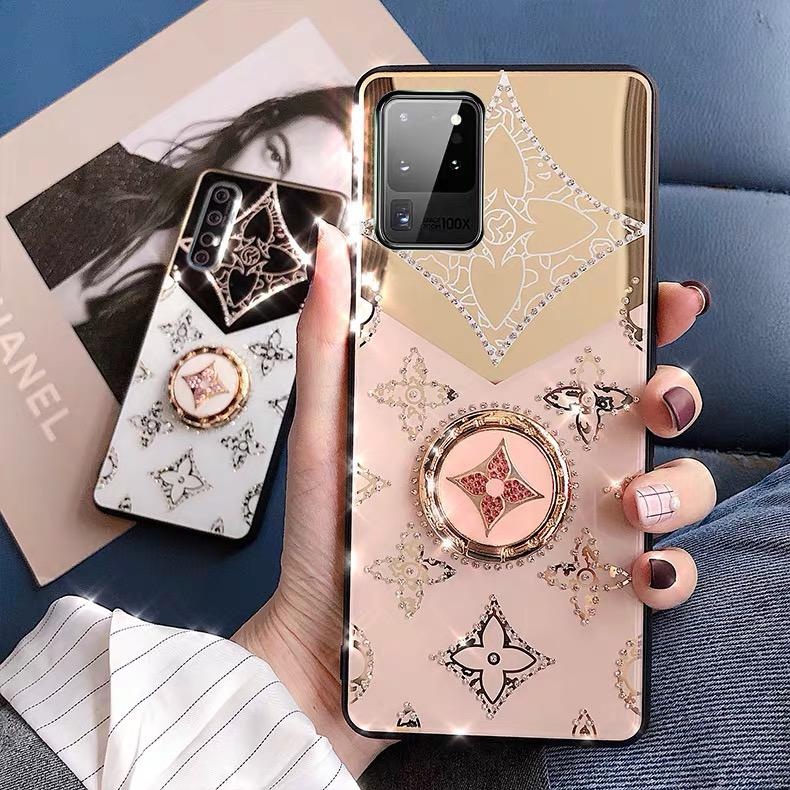 TDH03 from Bumper Ring Case Fashion clover LV bunga glitter Samsung S20+ S20 Ultra A51 A71