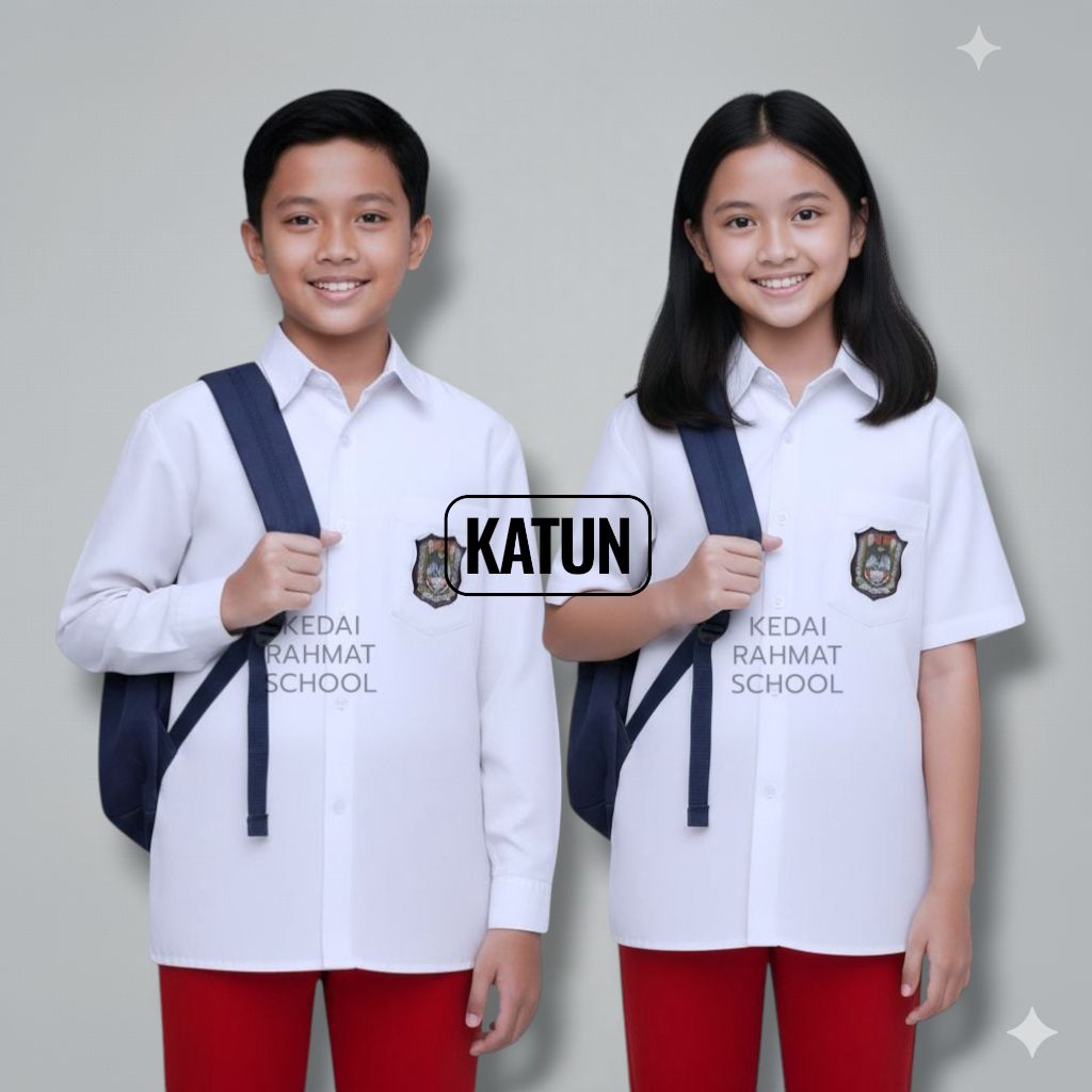 Baju Seragam Sekolah SD MI Bahan Katun Super Panjang Merk Martin