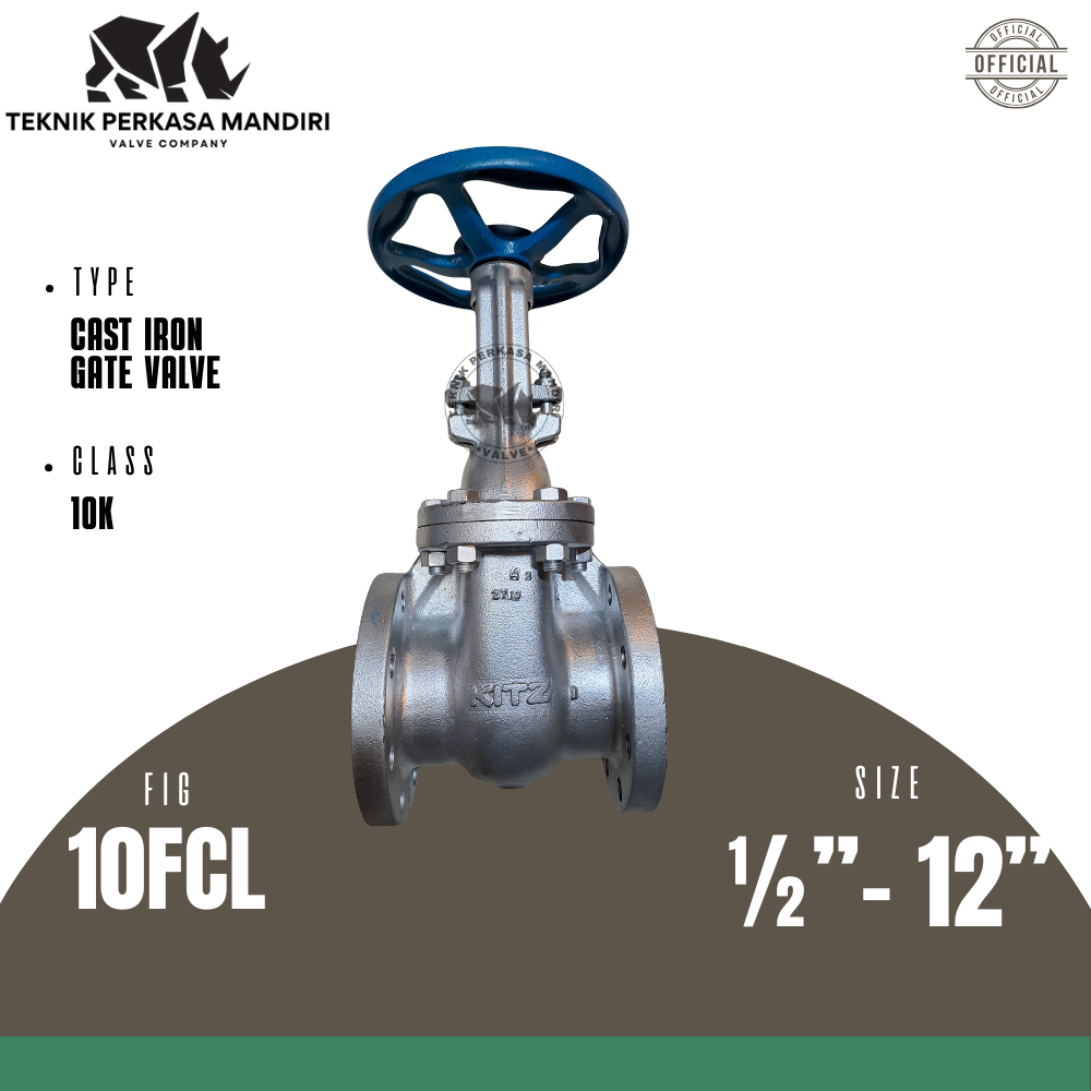 GATE VALVE KITZ 5" INCH FCL JIS 10K CAST IRON ORIGINAL