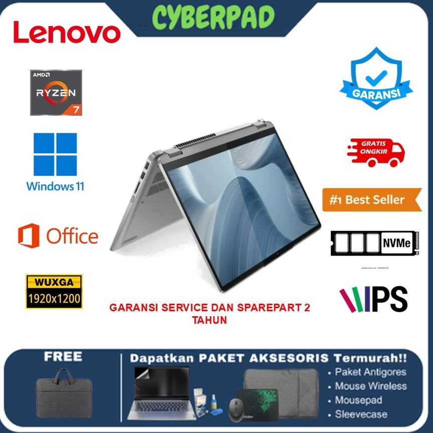 LAPTOP LENOVO IDEAPAD FLEX 5 14 TOUCH RYZEN 7 5825 16GB 512GB W11+OHS+M365B 14.0WUXGA