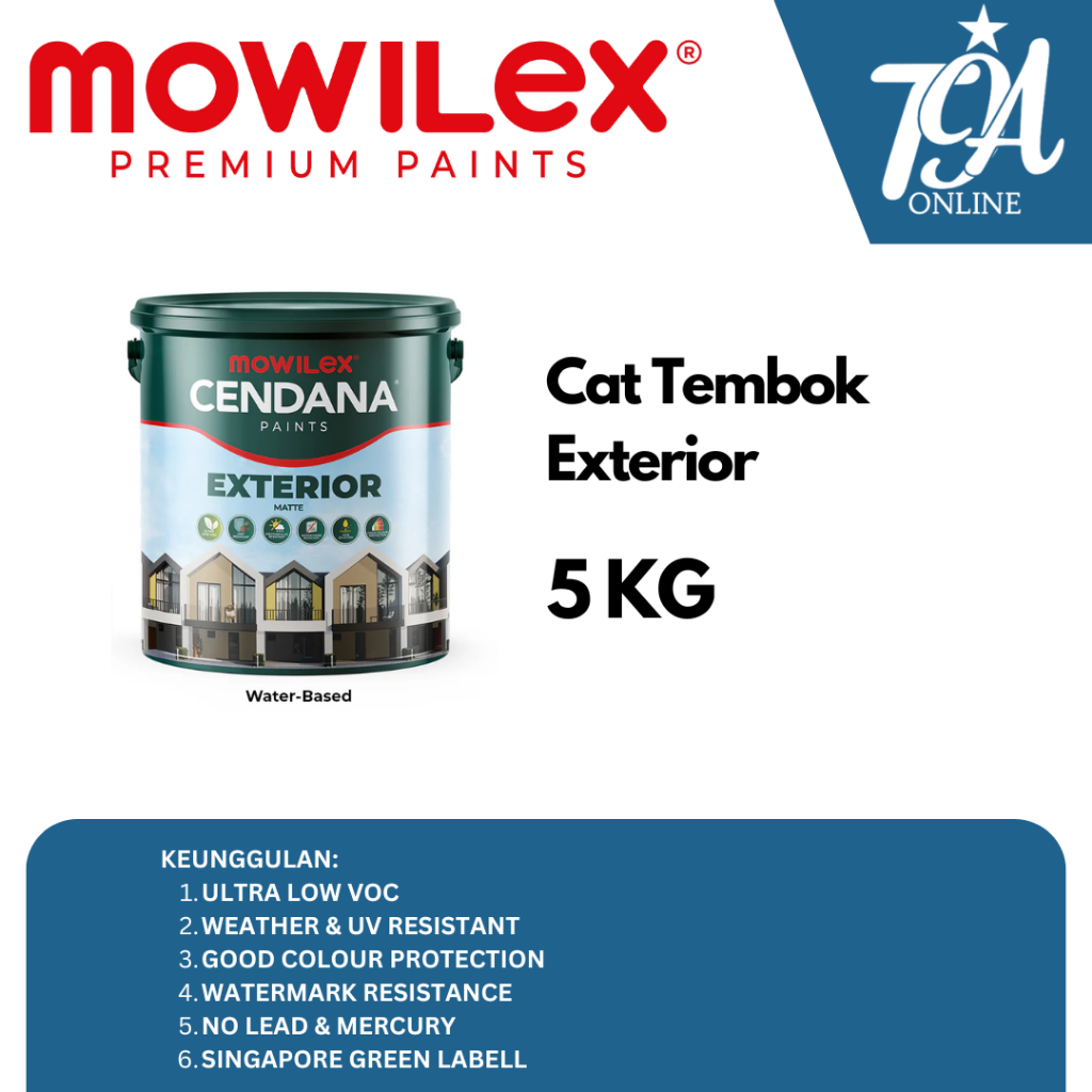 MOWILEX Cendana Exterior Cat Tembok Exterior 5 KG - White