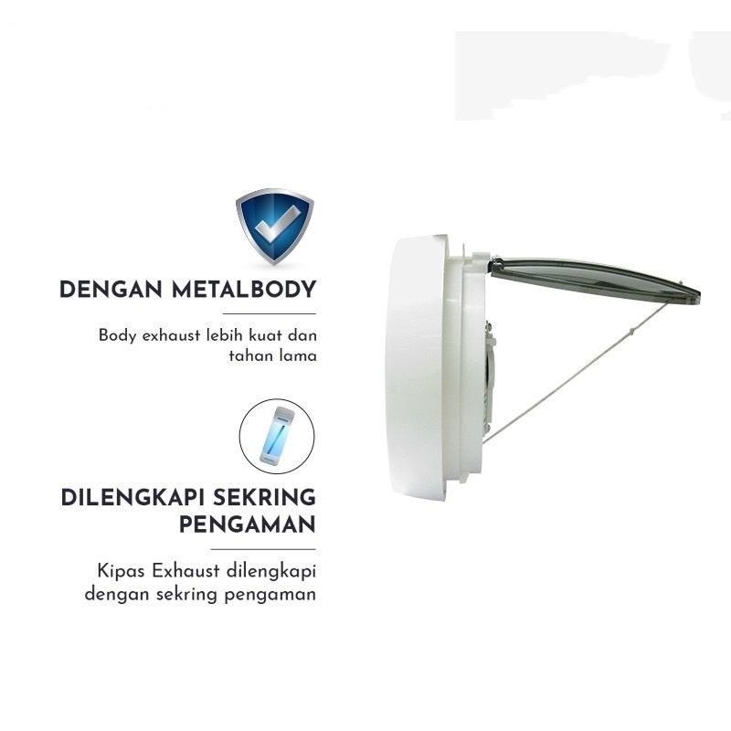 Kipas Angin Hexos kaca 6inch / Hexos Minimalis / Hexos Dinding Estetik 6in