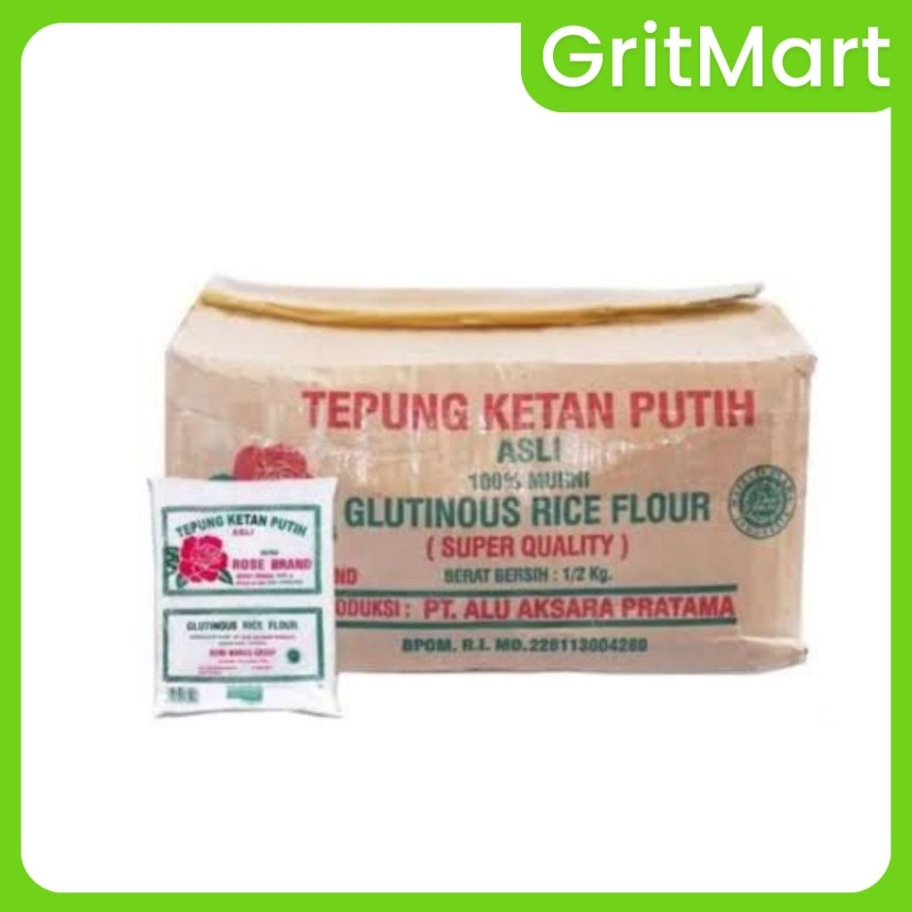 Tepung Ketan Putih Rose Brand 1 Dus
