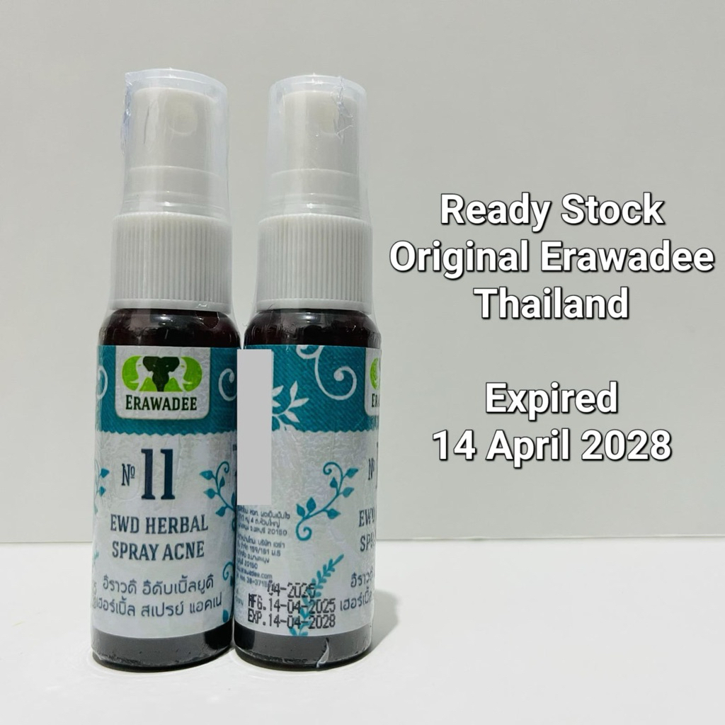 Erawadee 11 EWD Herbal Spray Acne / Original Erawadee Thailand / READY STOCK ERAWADEE BLACK SPRAY AC