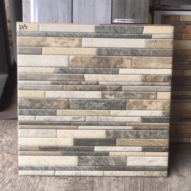 keramik 40x40 outdoor teras garasi lantai dinding wall timbul kasar abu arwana grey kualitas 1