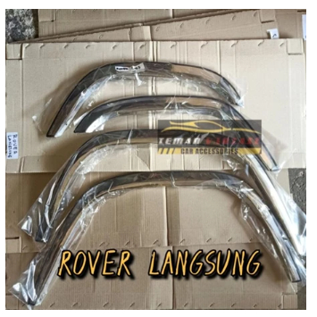 LIST ATAS BAN OVER FENDER TRIM MOBIL KJ KIJANG ROVER LANGSUNG CHROME STEANLIS STANLIS