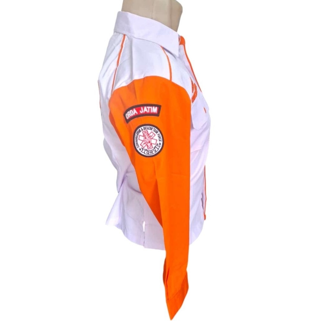 KEMEJA ORARI BORDIR TIMBUL LENGAN PANJANG