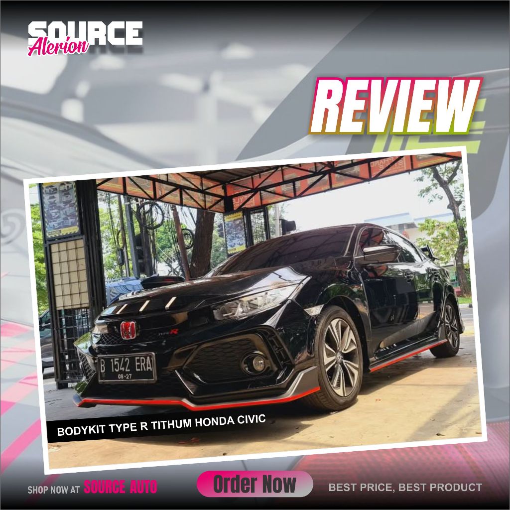 AKSESORIS BODYKIT HONDA CIVIC HATCHBACK TURBO DAN CIVIC SEDAN - BODY KIT TITHUM TYPE ORIGINAL