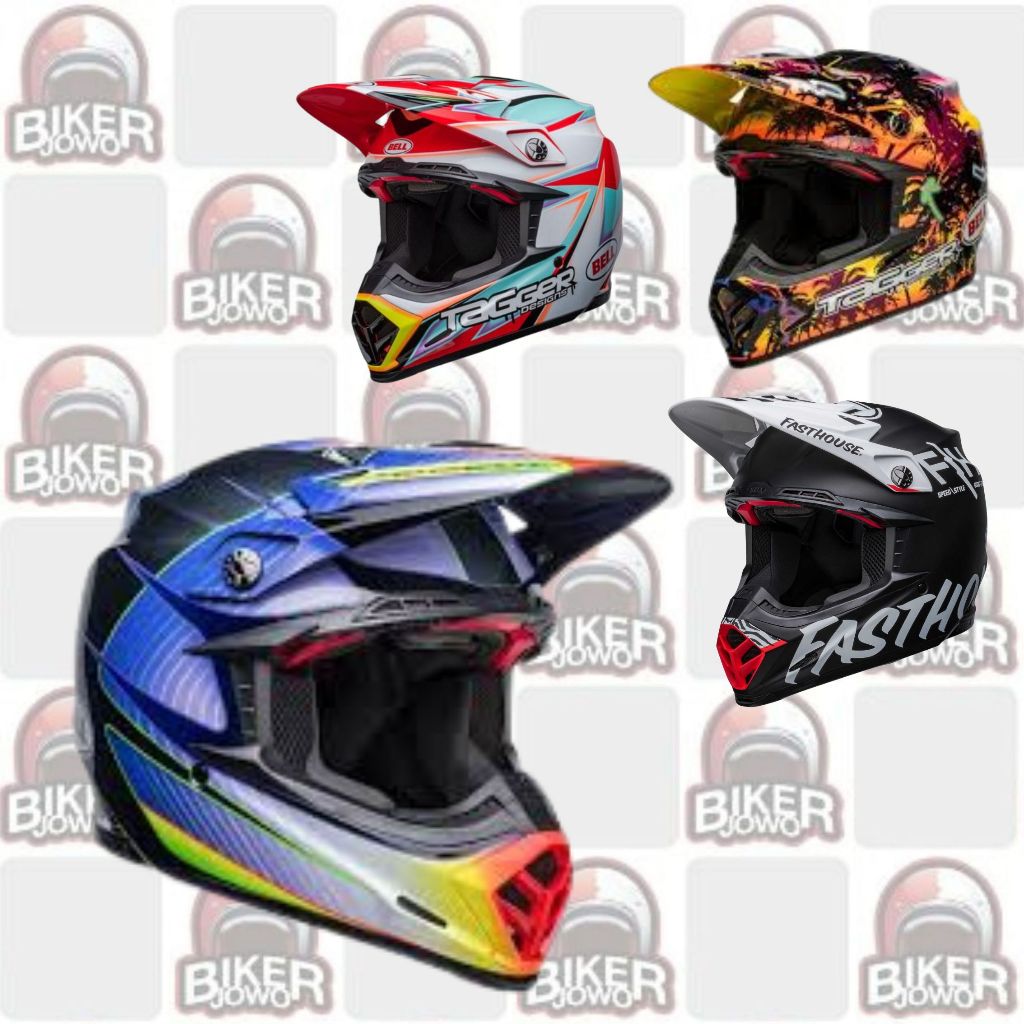 Bell Moto-9S Flex Helm Cross Helm Retro Fullface Cross Classic Helmet