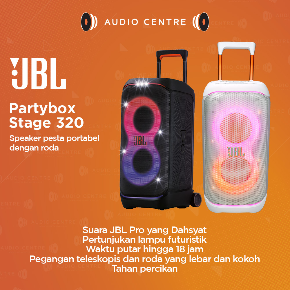 JBL Partybox Stage 320 Party box 320 Portable Speaker dengan roda