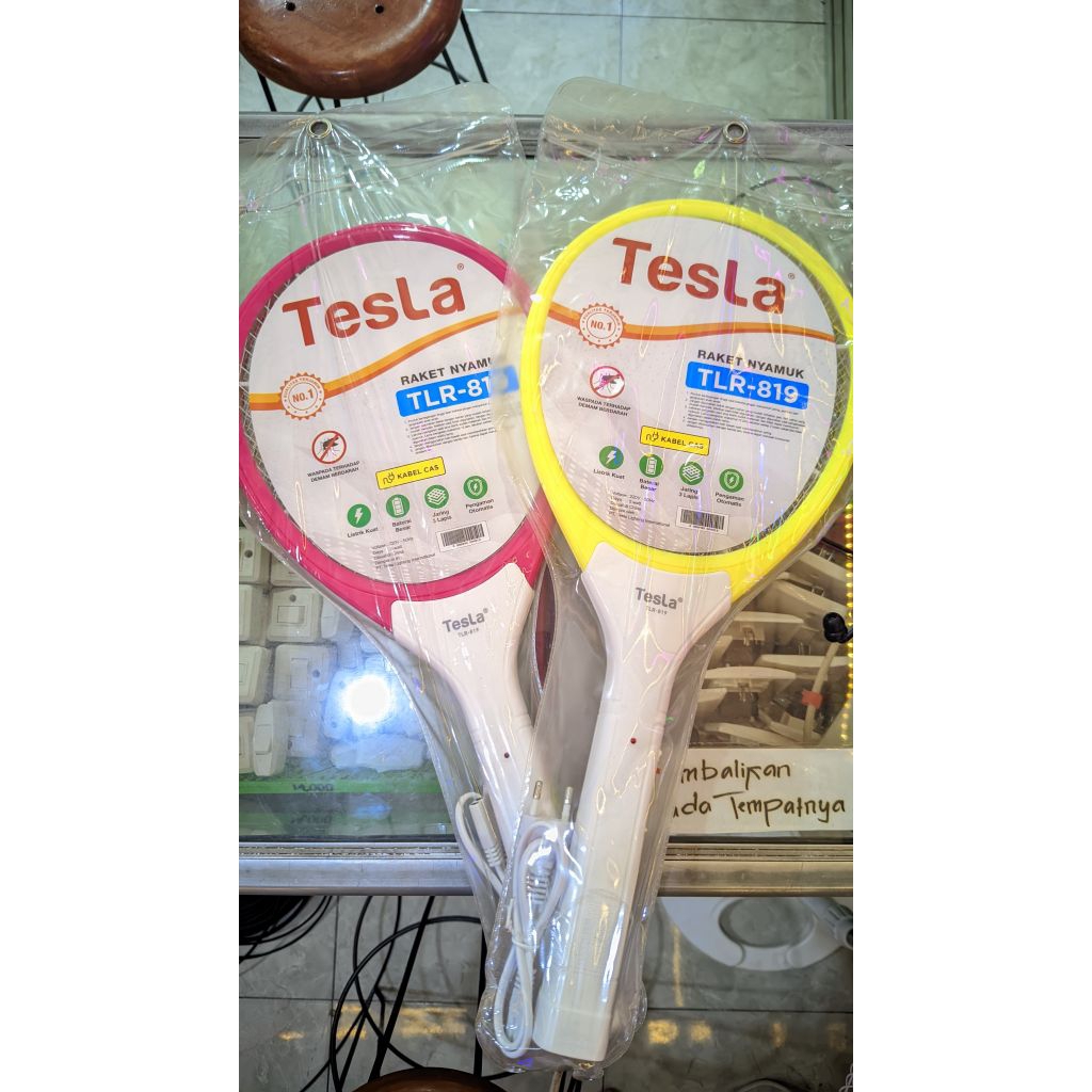RAKET NYAMUK LISTRIK TESLA TLR-819 JARING 3 LAPIS COD