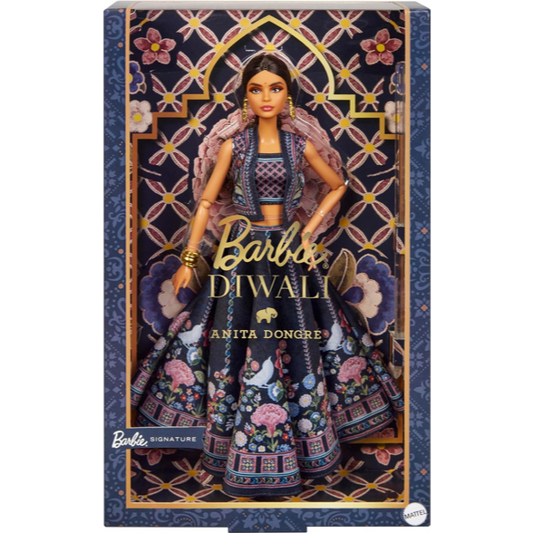 Barbie Diwali Doll by Anita Dongre Wearing Festival of Lights Look, Holiday Collectible with Doll