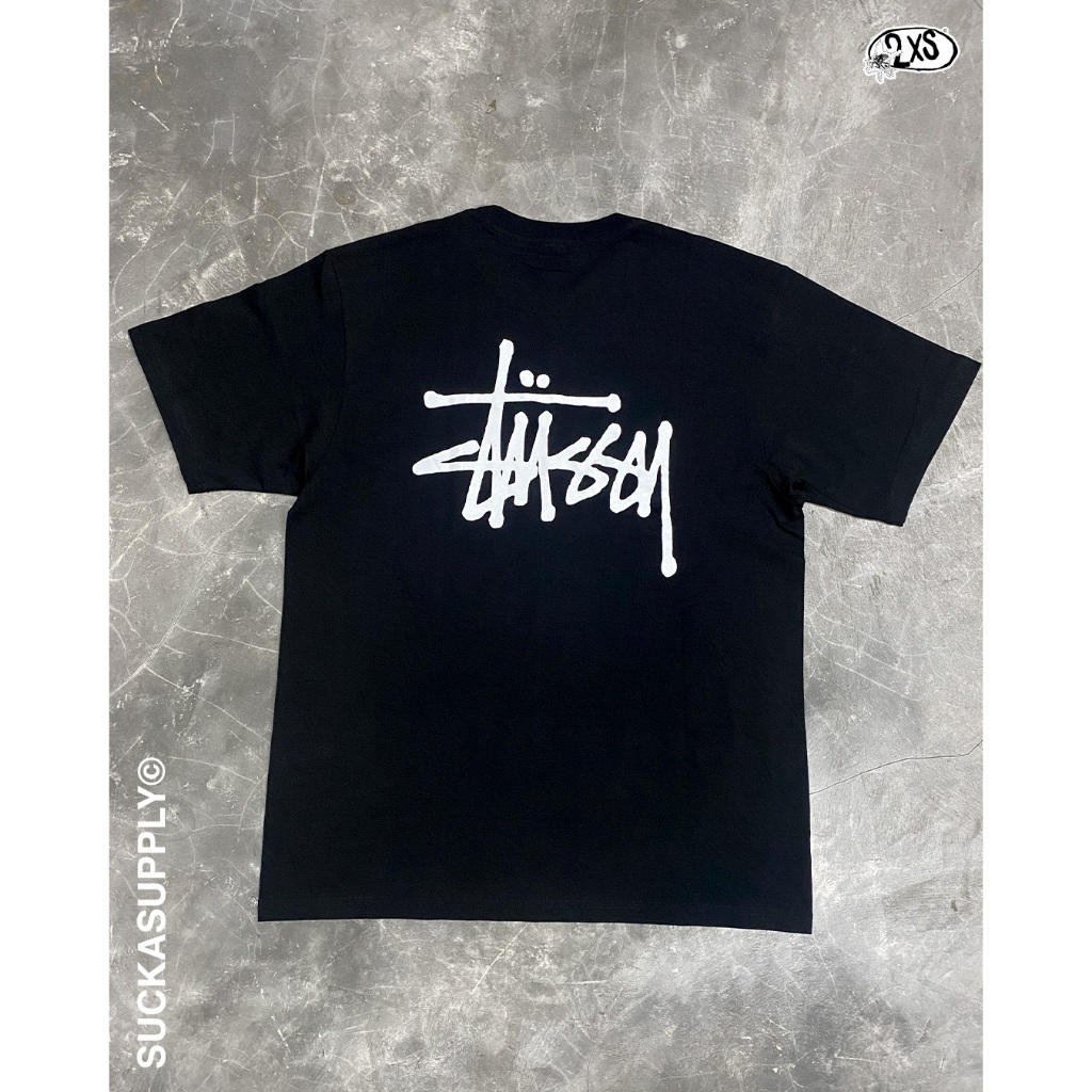 STUSSY BASIC LOGO TEE - BLACK