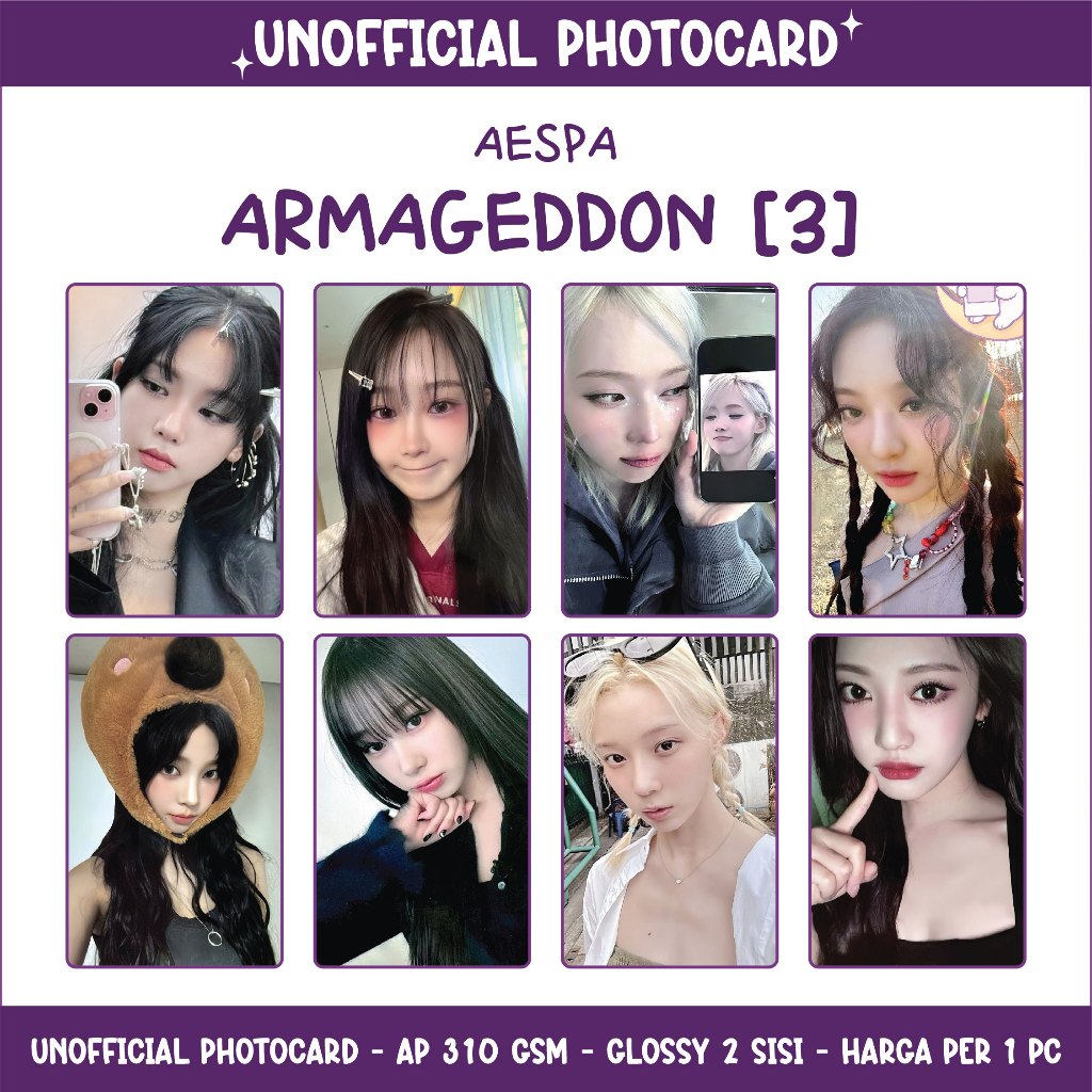 UNOFFICIAL PHOTOCARD AESPA - ARMAGEDDON [3]