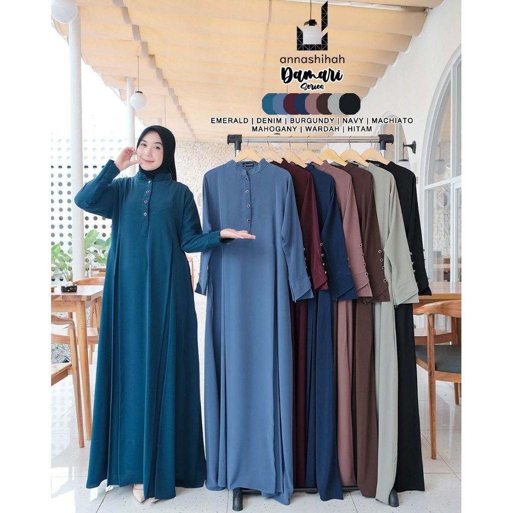 DAMIRA DRESS ORY  ANNASHIHAH/GAMIS ANTI UV/LARAS DRESS ORY ANNASHIHAH/GAMIS YORIS MIX BORDIR ORY ANN