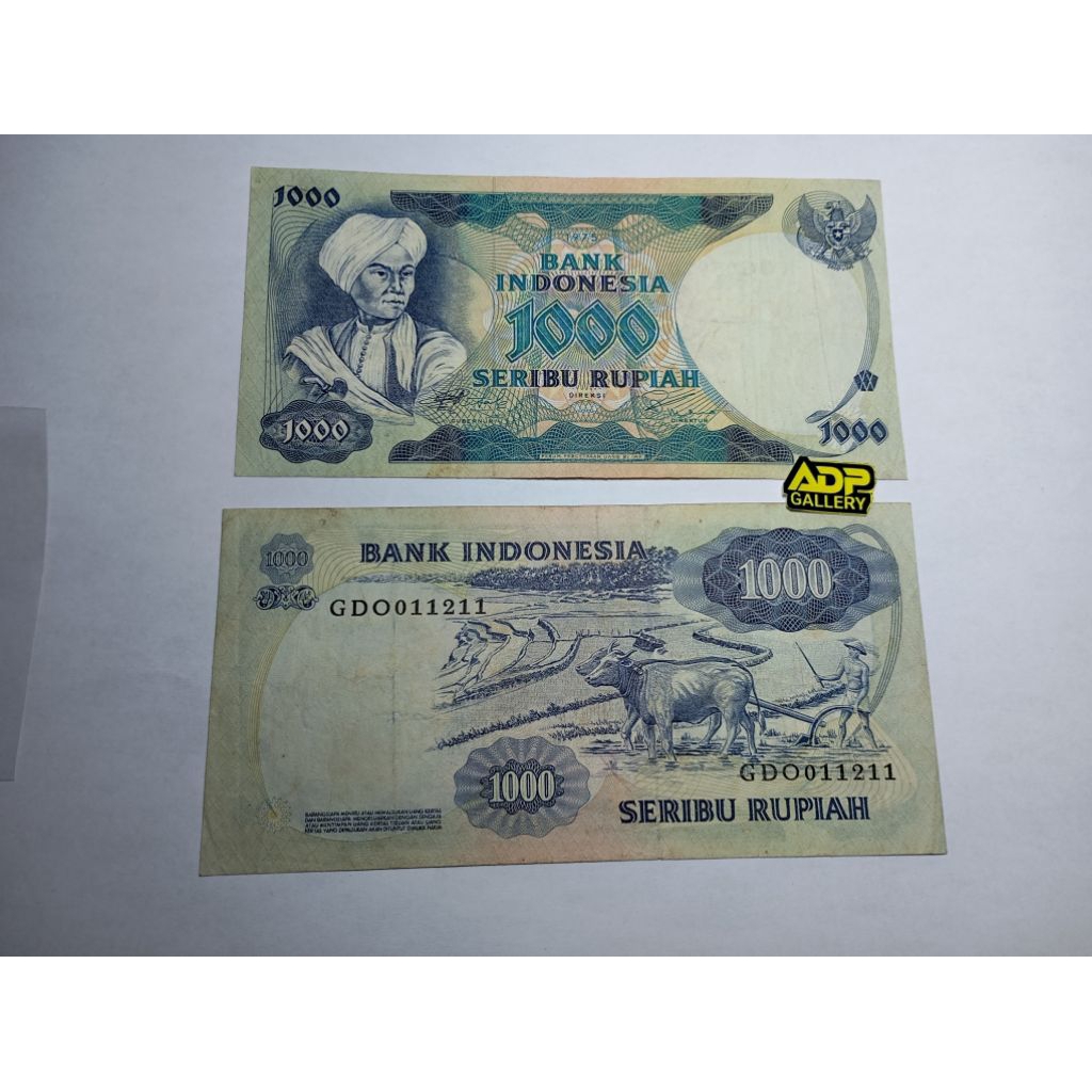 Uang kuno Asli indonesia 1000 Diponegoro Original