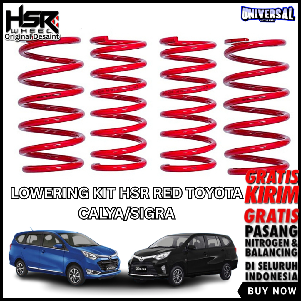 Lowering Kit HSR Wheel Per Ceper Untuk Mobil Calya Sigra Wuling Air Ev Anti Limbung Per Ceper