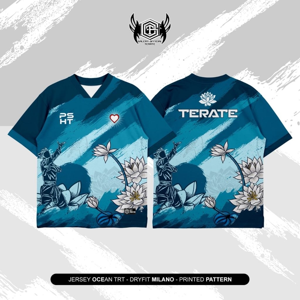 jersey psht bunga teratai putih