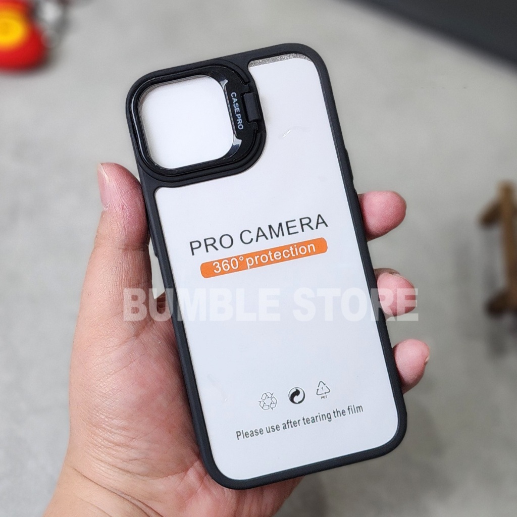 Premium Case Standing Ring Kamera Bahan Arylic for Iphone 15 Iphone 15 Plus Iphone 15 Pro Iphone 15 