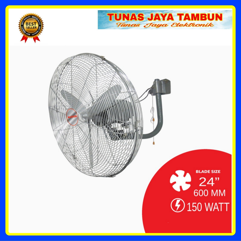 WALL FAN MASPION PW 603 W / KIPAS ANGIN MASPION 24 INCH / TORNADO WALL FAN MASPION PW 603W