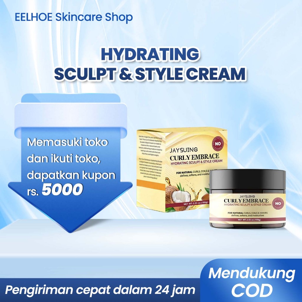 jaysuing hydrating sculpt & style cream 100g Water, Argan Oil, Coconut Oil, Glycerin, Panthenol, Squ
