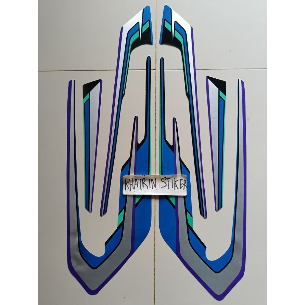striping stiker RX s spesial 1994 94 hitam biru