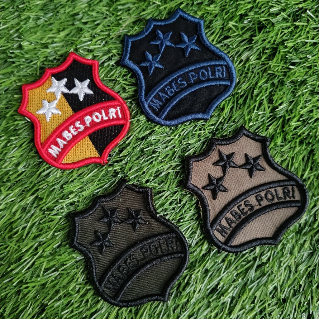 Bet Logo Mabes Polri Bordir Timbul / Brevet PDL Mabes Polri