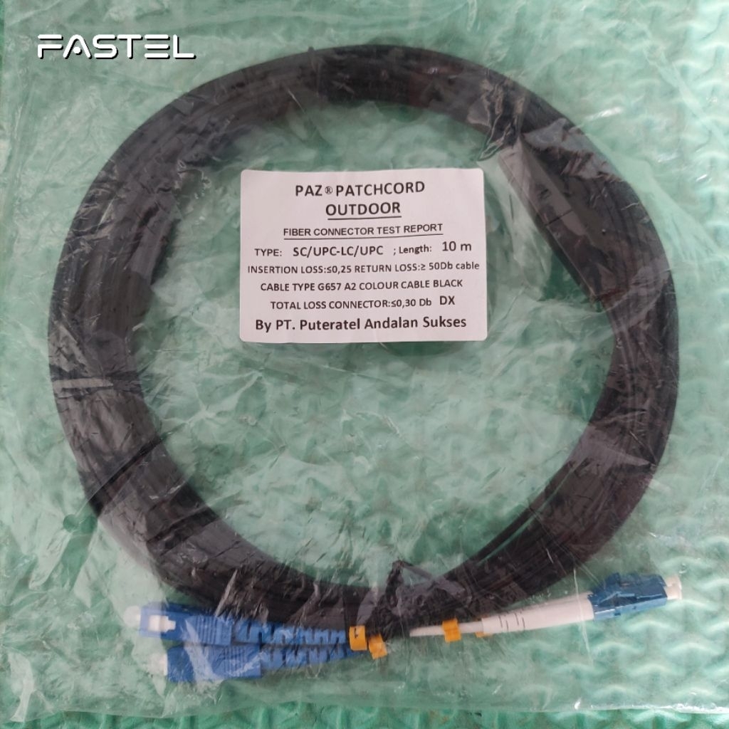 Patchord SC LC Outdoor PAZ 10m 20m Double Konektor Fiber Optik