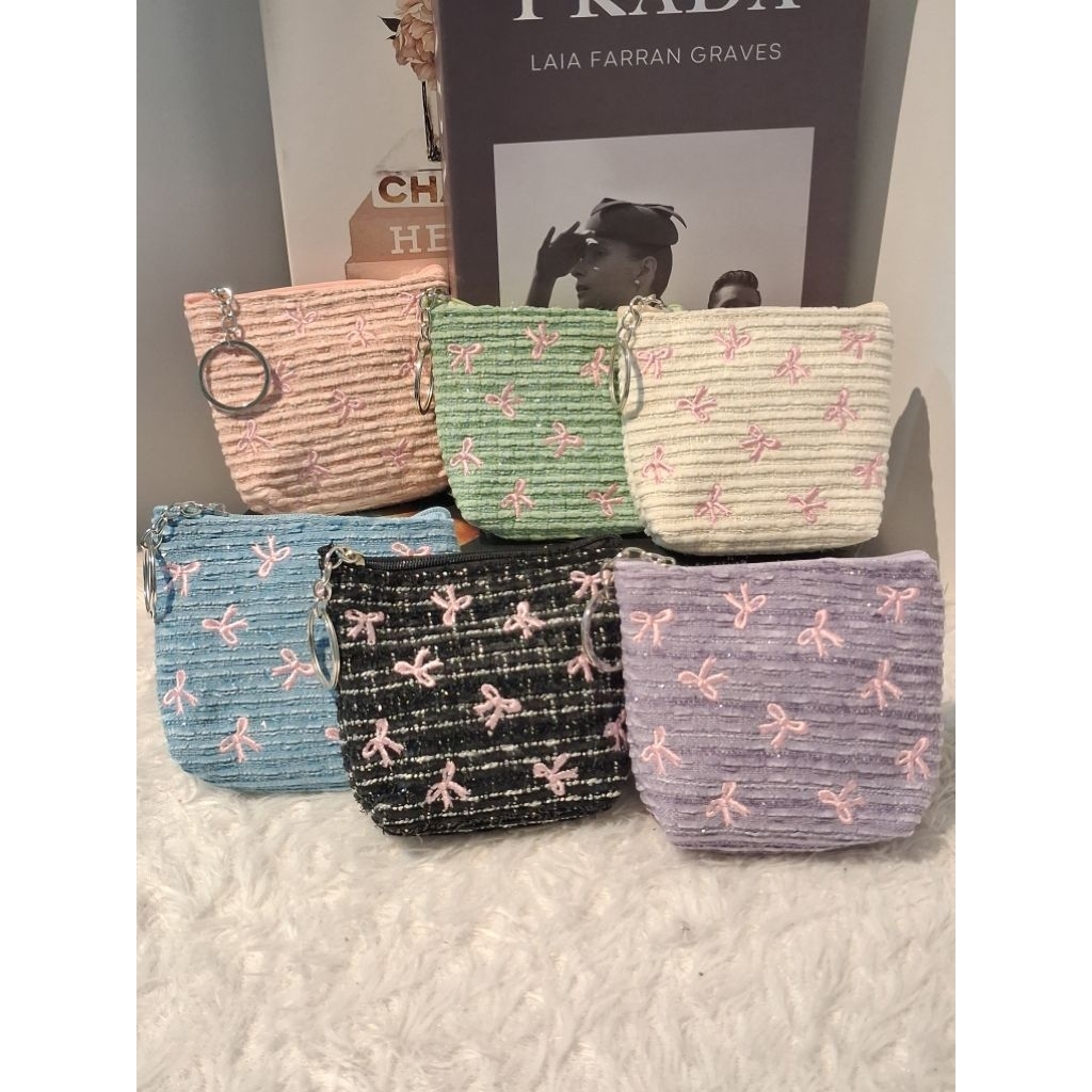 Dompet koin - Gantungan kunci dompet - ganci dompet - dompet tweed - dompet koin - dompet kain - dom